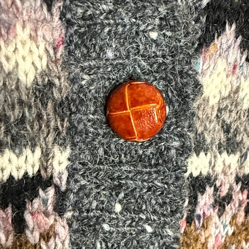 Women’s Multicolor Patterned Wool Blend Grannycor… - image 5